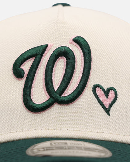 New Era Washington Nationals 'Pink Satin Hearts Green' 9FORTY A-Frame Snapback Chrome/Dark Green