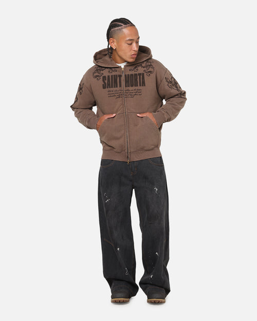 Saint Morta Baroque Zip Hoodie Pigment Washed