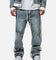 MNML Ultra Baggy Border GN8 Denim Jeans Blue/White