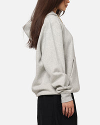 Jordan Brooklyn Fleece Pullover Hoodie Grey Heather/White