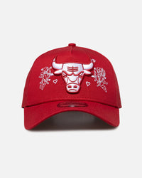 New Era Chicago Bulls 'Valentines Day' 9FORTY A-Frame Snapback Dark Red