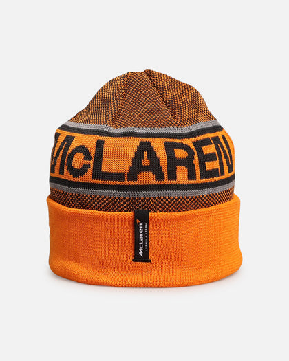 New Era X Mclaren Team Cuff Knit Beanie Medium Orange