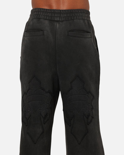 Ed Hardy Fray Track Pants Black