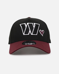 New Era Washington Commanders 'Burgundy Hearts' 9FORTY A-Frame Snapback Black/Maroon
