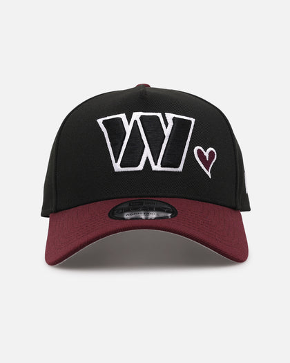 New Era Washington Commanders 'Burgundy Hearts' 9FORTY A-Frame Snapback Black/Maroon