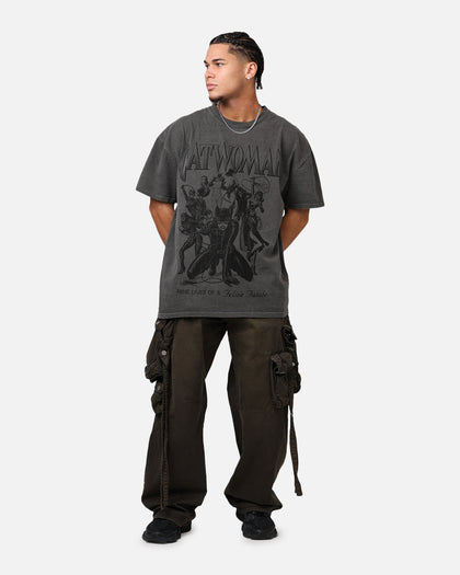 73Studio X DC Batman Catwoman Squad Heavyweight T-Shirt Black Wash