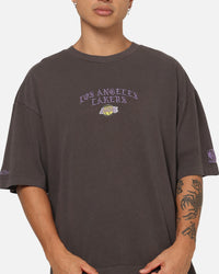 Mitchell & Ness Los Angeles Lakers Blackletter Champs Box T-Shirt Slate