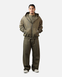 American Thrift Zip Hoodie Washed Olive