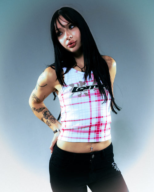 Loiter Women's Shibuya Tank Red Plaid