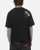 Worship Catharsis Box Crop Long Sleeve T-Shirt Washed Black