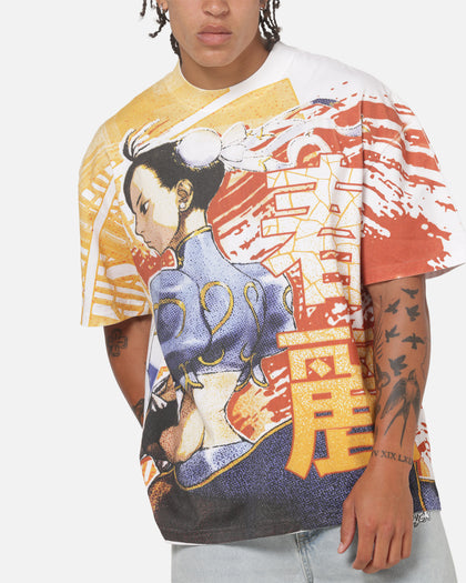 Criminal Damage X Streetfighter Chun Li All Over Print T-Shirt Black