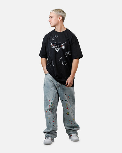73Studio Disney And Pixar Cars DJ Vintage T-Shirt Black Acidwash