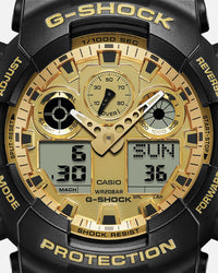 G Shock GA100GB-1A9 Watch Black/Gold