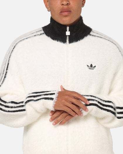 Adidas Faux Mohair Classic Track Top Off White/Black