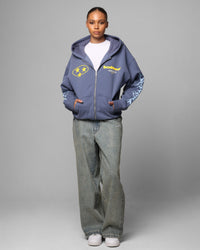 Loiter Solar Zip Hoodie Blue