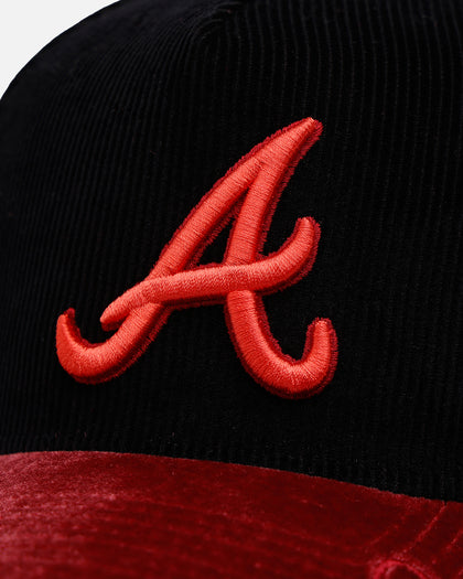 New Era Atlanta Braves 'Velvet Cord Certified Lover' 9FORTY A-Frame Premium Corduroy Snapback Black