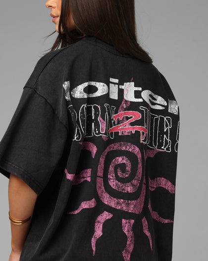 Loiter Silicone Premium Vintage T-Shirt Washed Black