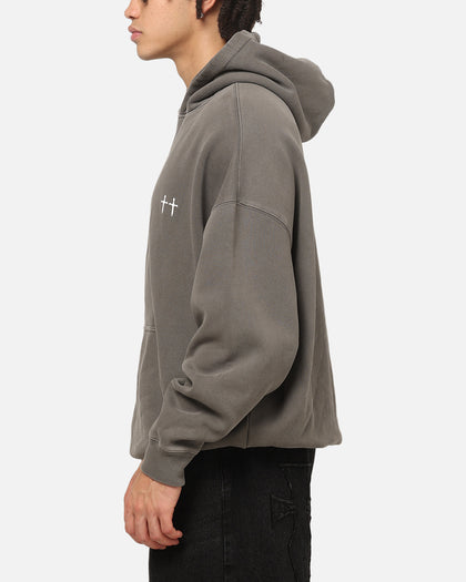 Saint Morta La Muerte Boxy Hoodie Washed Charcoal