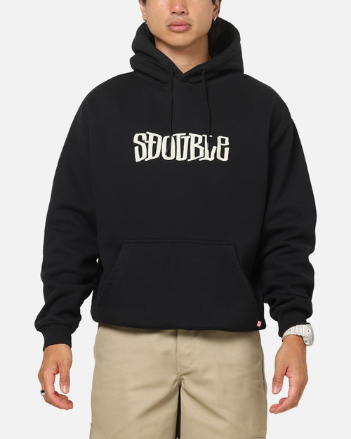 S Double Mid Block Fleece Hoodie Black
