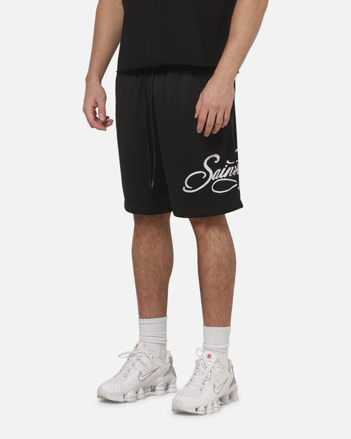 Saint Morta Scripted Mesh Shorts Black