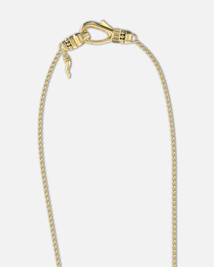 Guess Mainline Back To Black Octagon Necklace Black/Gold