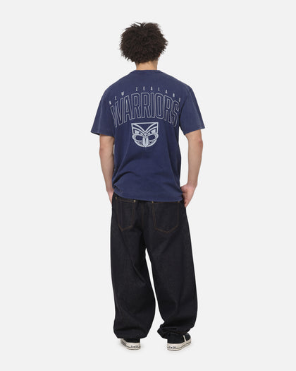 Bleacher Athletic New Zealand Warriors NRL Attrition Washed T-Shirt Blue