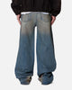 MNML Ultra Wide Tribal Denim Jeans Medium Blue
