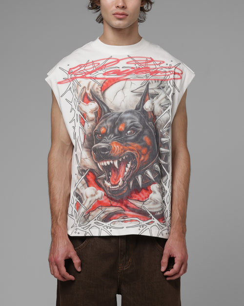 Loiter Dogpound Muscle T-Shirt Off White
