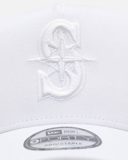 New Era Seattle Mariners 'Easy White' 9FORTY A-Frame Snapback White/White