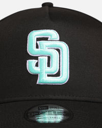 New Era San Diego Padres 'Black Aqua' 9FORTY A-Frame Snapback Black/Aqua