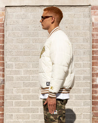 Starter Athletic Bomber Jacket Off White