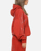Ed Hardy Cyber Rhinestone Zip-Up Hoodie Red