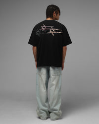 Loiter Hybrid Patch T-Shirt Black