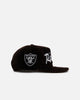 New Era Las Vegas Raiders 'Washed Black NFL Golfer' Corduroy Golfer Snapback Washed Black