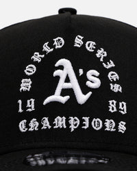 New Era Oakland Athletics 'Gothic Arch 2.0' 9FORTY A-Frame Snapback Black/White