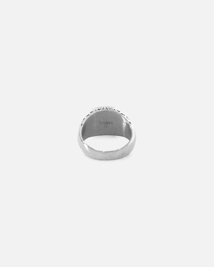 Saint Morta Onyx Square Ring White Gold