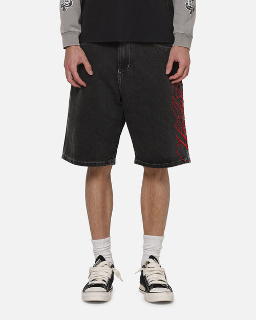 Worship Scripted Big Dawg Jean Shorts Used Black