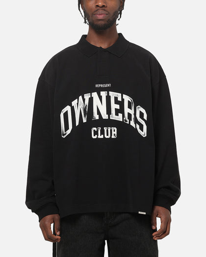 Represent Owners Rugby Top Jet Black