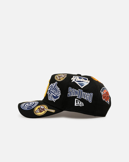 New Era San Diego Padres 'All Over Embroidery' 9FORTY A-Frame Snapback Black
