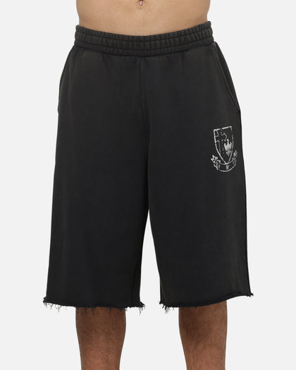 Saint Morta Bloodline Baggy Sweat Shorts Washed Black
