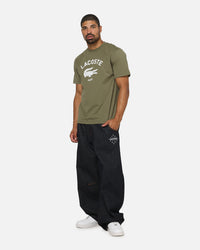 Lacoste Soft Branding Croc Logo T-Shirt Olive