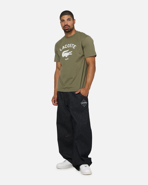 Lacoste Soft Branding Croc Logo T-Shirt Olive