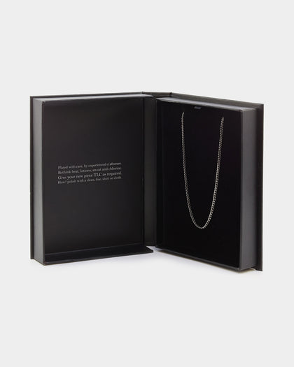 NXS 2.7MM Diamond Cut Curb Chain White Gold