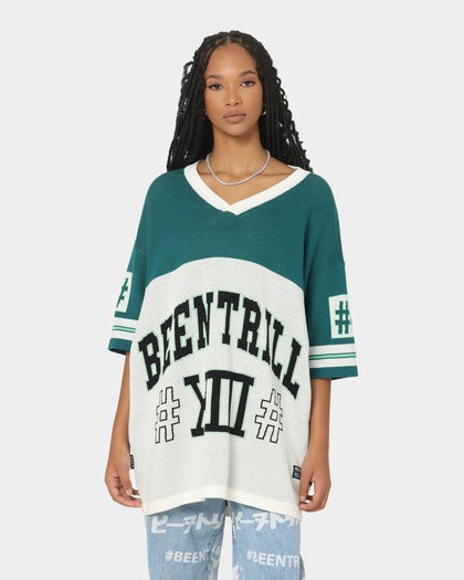 BEENTRILL Numerals Football Jersey Cream/Green