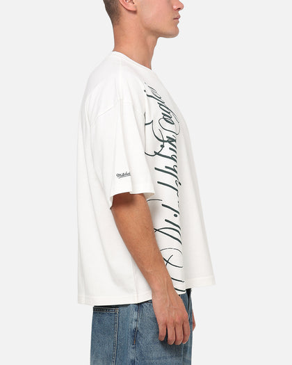 Mitchell & Ness Philadelphia Eagles Star Script Boxy T-Shirt Vintage White