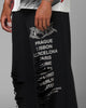 Loiter Destruct Sweat Pants Washed Black