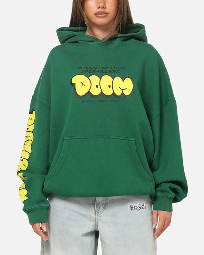 73Studio Marvel Fantastic Four Doctor Doom Villain Hoodie Forest Green
