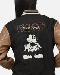 Carre x Disney M&F Varsity Jacket Washed Black