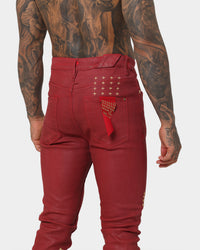 Ksubi 23 Chitch Red Denim Pants Red