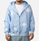 MNML Fleur Zip Up Hoodie Washed Blue